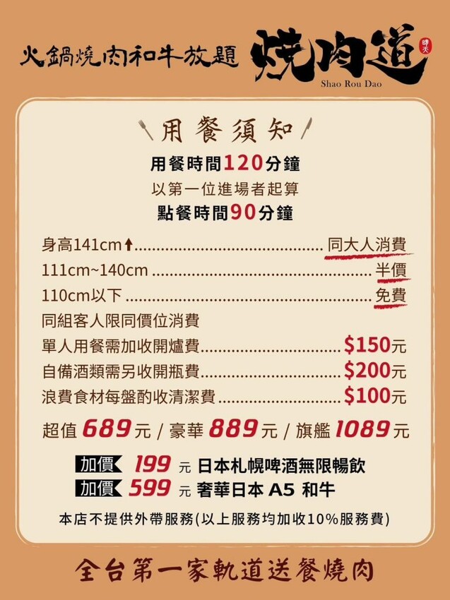 燒肉道。吃到撐還吃不完！689元百種食材無限點，全台第一家「軌道送餐」太誇張！ @蹦啾&hearts;謝蘿莉 La vie heureuse